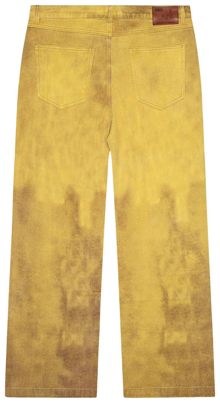KidSuper Performers Distressed Jean Yellow