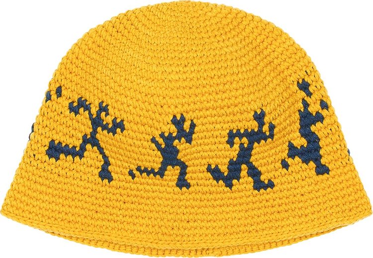 KidSuper Running Guys Crochet Hat 'Golden'