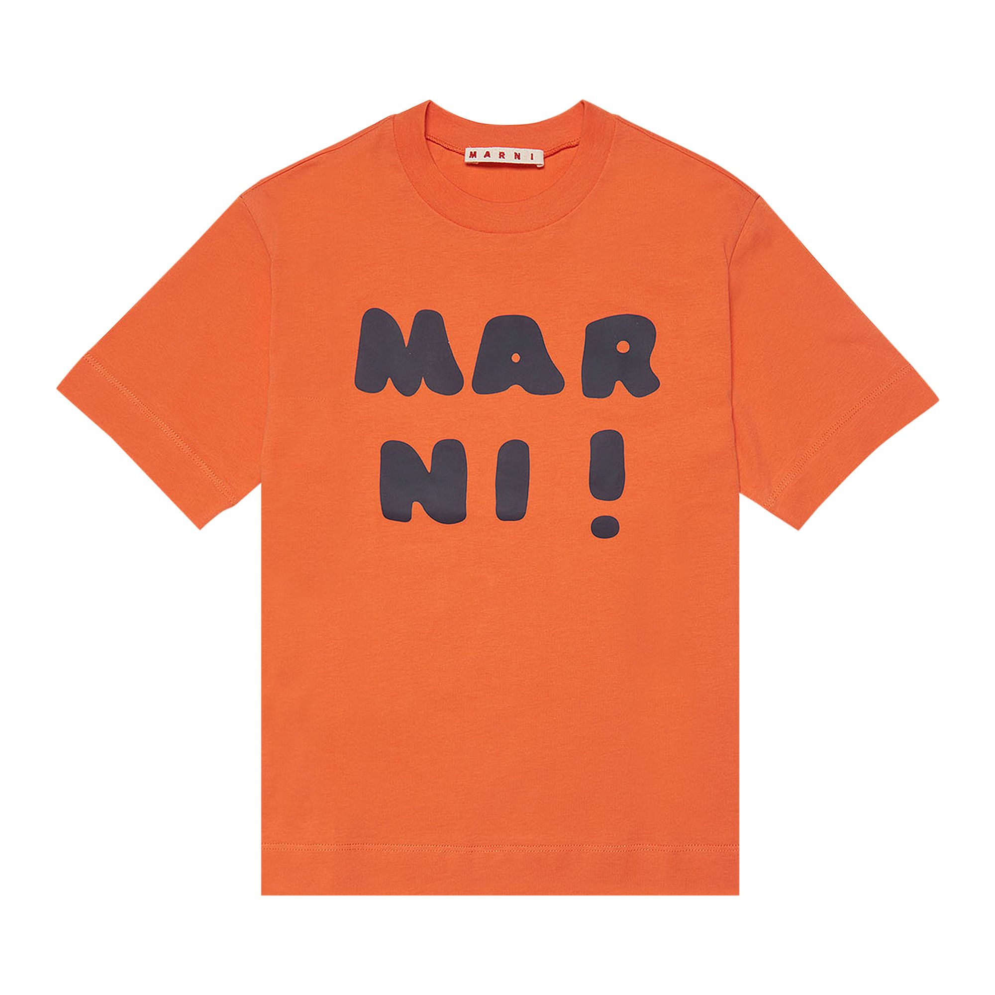 【MARNI】Logo Print Short Sleeve T-Shirt Orange 20010301_45064152_600.jpg