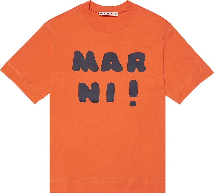 Buy Marni Kids Logo Printed Tee 'Orange' - M00934 M00HZ 0M428 | GOAT
