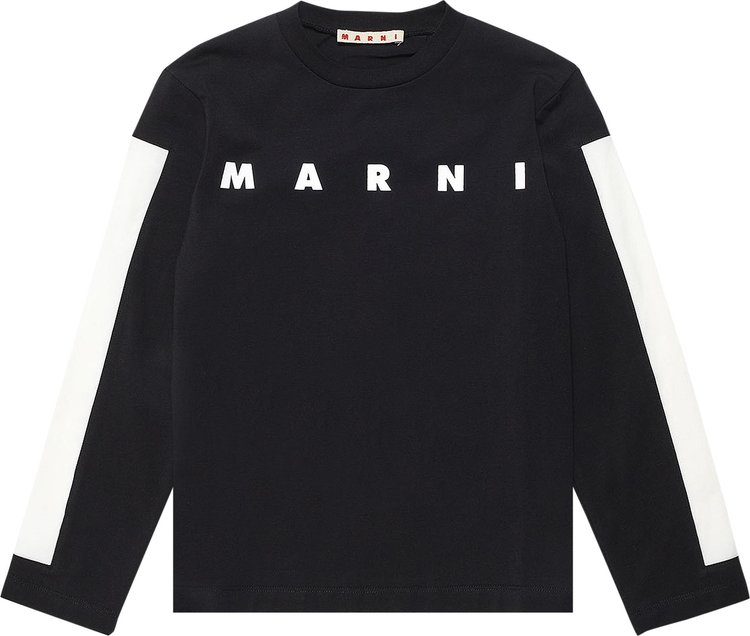 Marni Kids Logo Print Long-Sleeve 'Black'