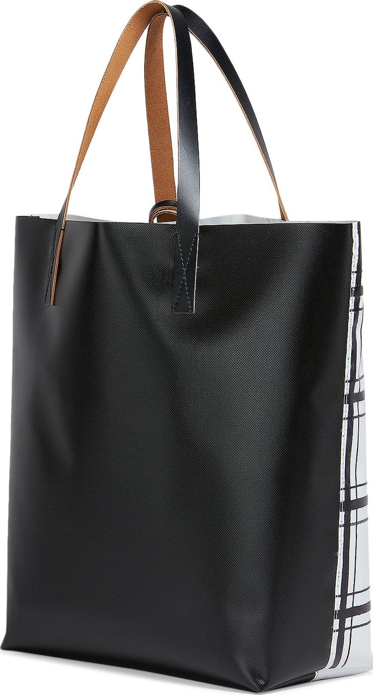 Marni Tote Shopping Bag Lily WhiteBlack