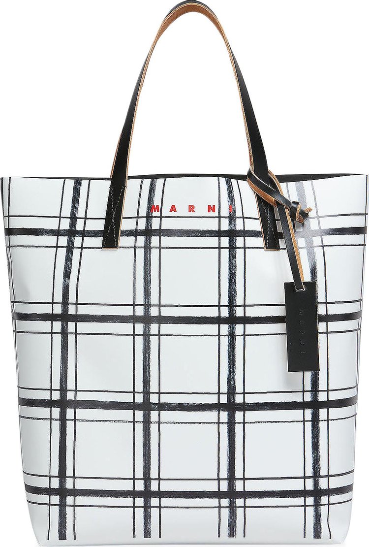 Marni Tote Shopping Bag 'Lily White/Black'