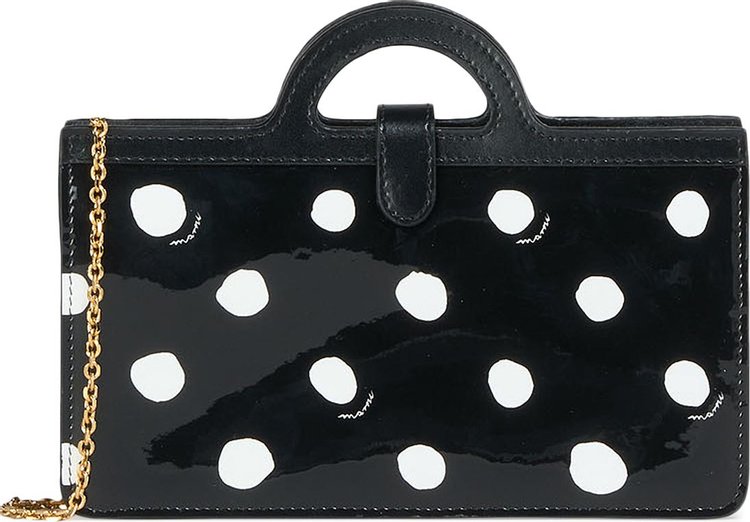 Marni Long Wallet With Chain BlackWhite