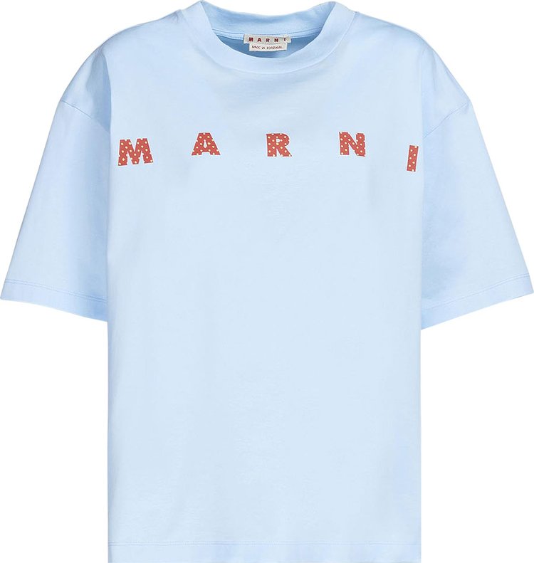 Buy Marni Logo T-Shirt 'Mineral Ice' - THJET49P01 USCV77 PDB18 | GOAT