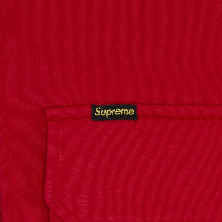 Supreme Cargo Pocket Zip Up Sweatshirt Red