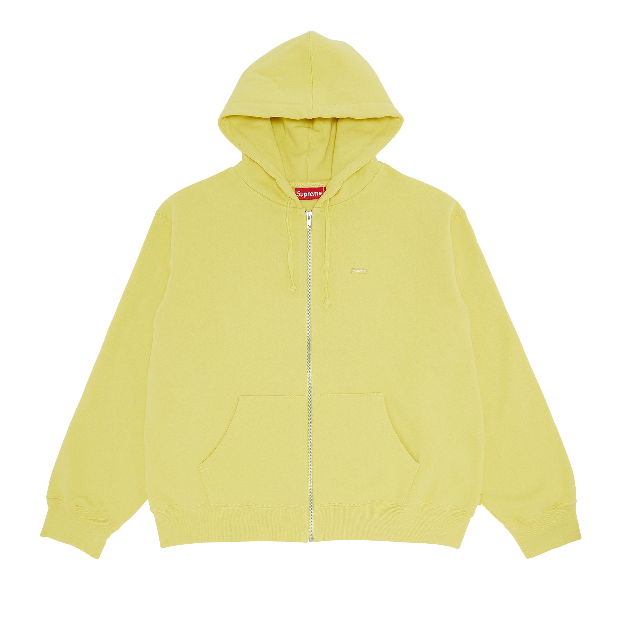 Buy Supreme Small Box Zip Up Hooded Sweatshirt 'Acid Yellow' - FW23SW40  ACID YELLOW | GOAT