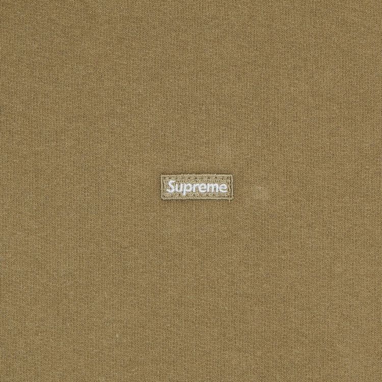Supreme Small Box Zip Up Hooded Sweatshirt Dark Sand