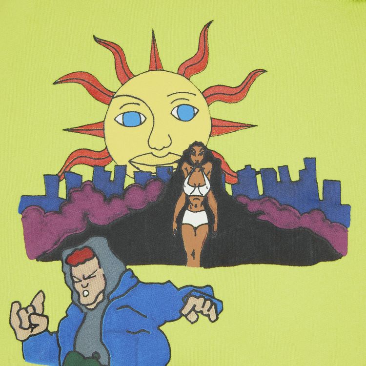 Supreme Sunrise Hooded Sweatshirt Acid Green