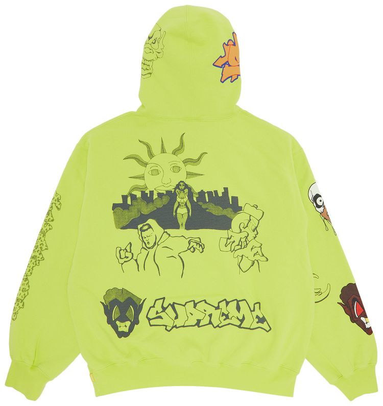 Supreme Sunrise Hooded Sweatshirt Acid Green