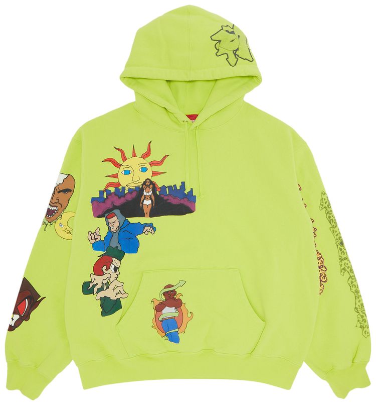 Supreme Sunrise Hooded Sweatshirt Acid Green