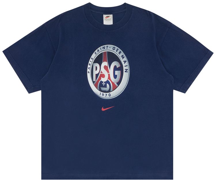 Vintage Paris Saint Germain Home Stadium T Shirt Navy