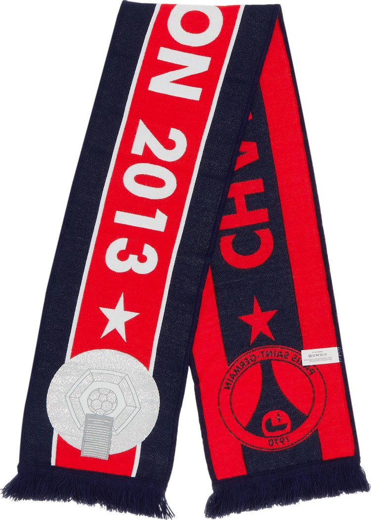 Vintage Paris Saint Germain Champions 2013 Scarf RedBlue