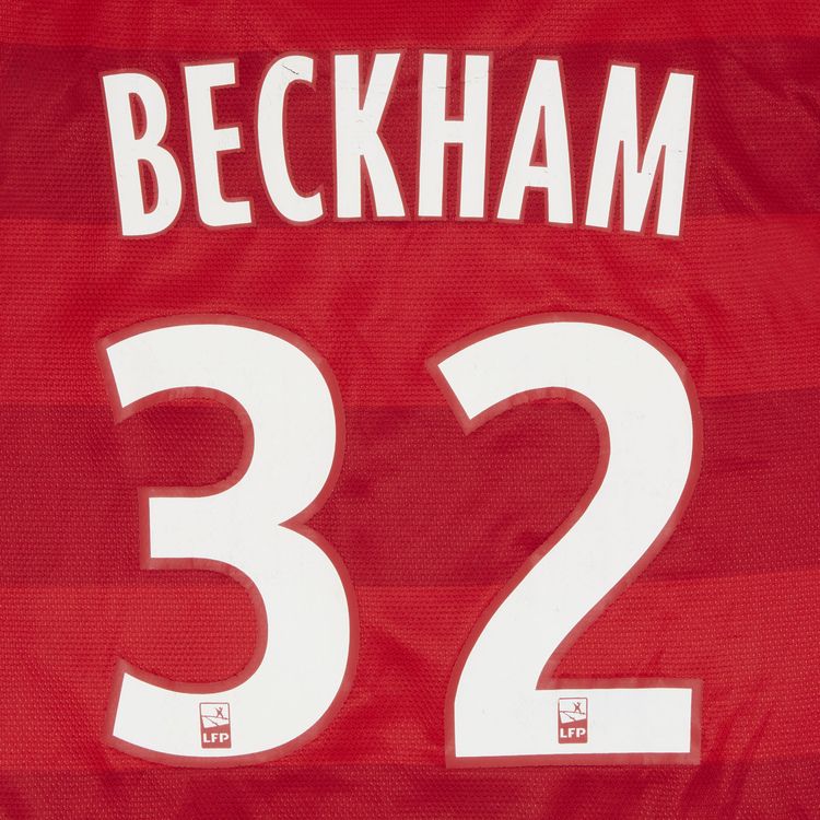 Vintage Paris Saint Germain Beckham 32 Away Stadium Shirt Red