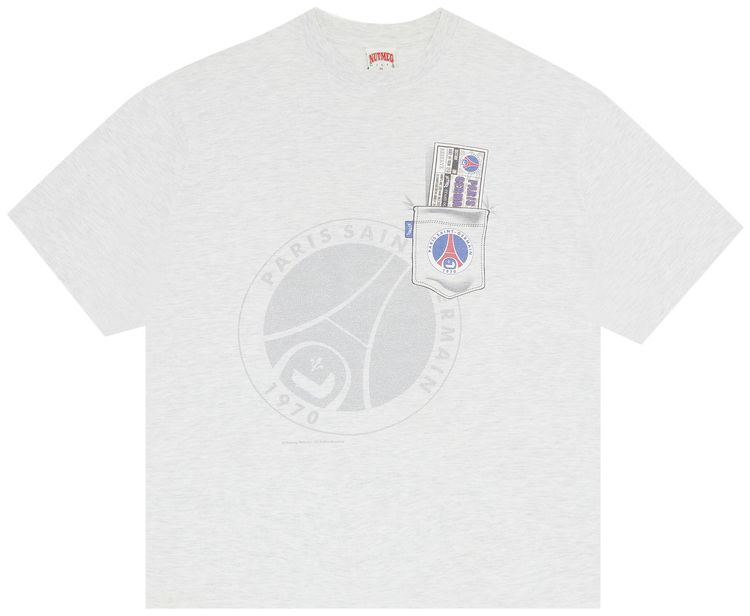 Vintage Paris Saint Germain Home Stadium T Shirt Grey