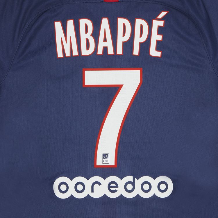Pre Owned Paris Saint Germain Mbappe 7 Home Jersey Navy