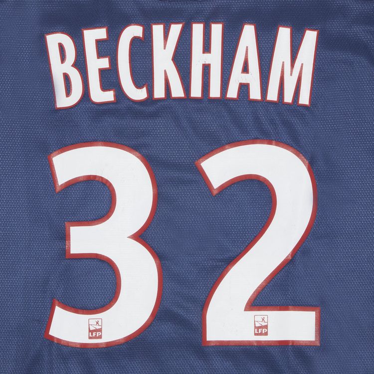 Vintage Paris Saint Germain Kids Beckham 32 Home Jersey Navy