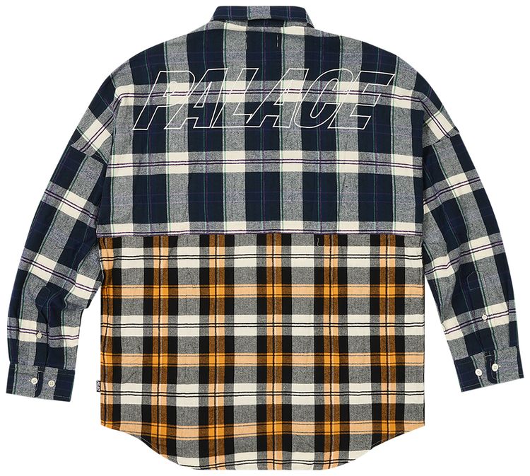 Palace Checkmate Drop Shoulder Shirt Navy