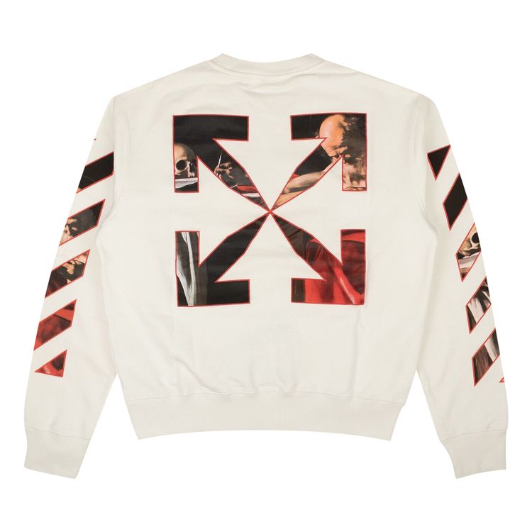 Off White Caravaggio Slim Crewneck WhiteRed