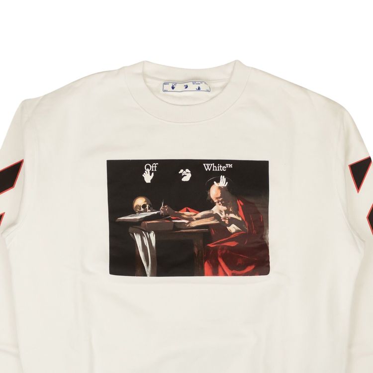 Off White Caravaggio Slim Crewneck WhiteRed