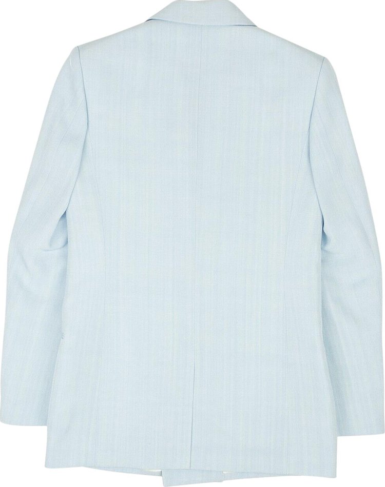 Casablanca Double Breasted Tailored Blazer Light Blue