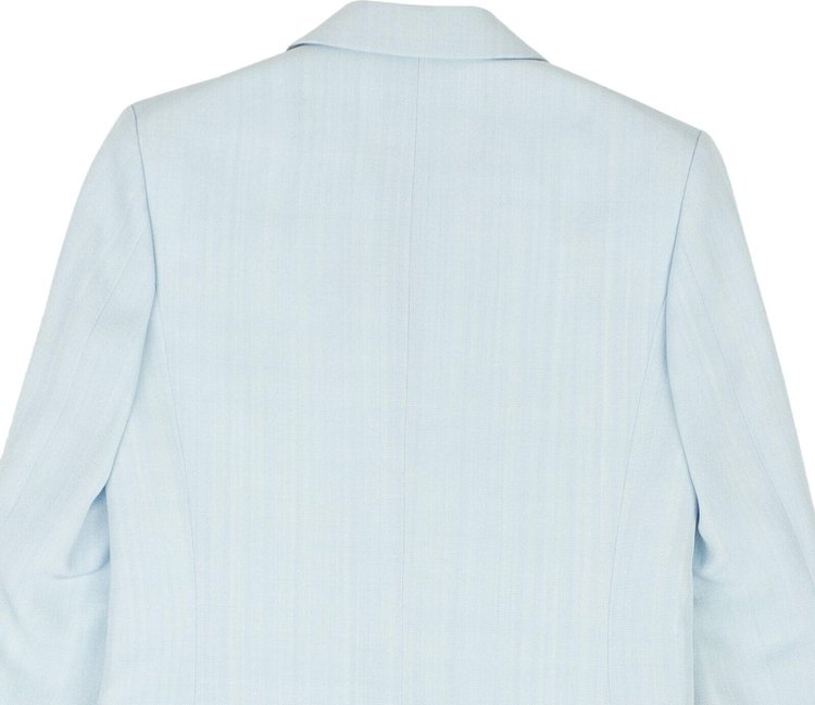 Casablanca Double Breasted Tailored Blazer Light Blue