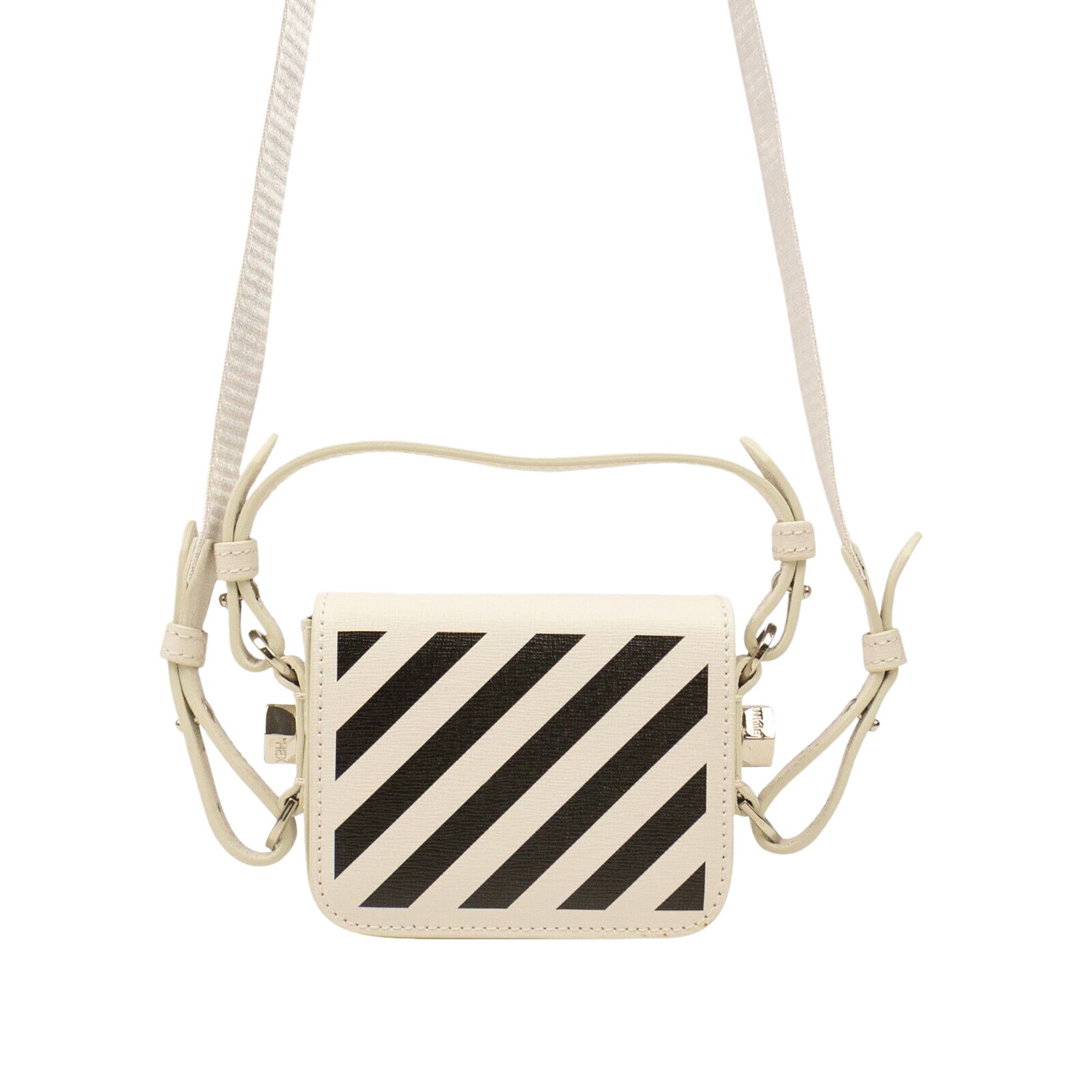 Off white diagonal flap bag shop
