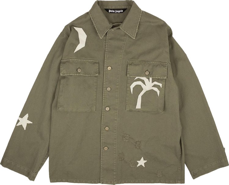 Palm Angels Night Sky Military Jacket 'Green'