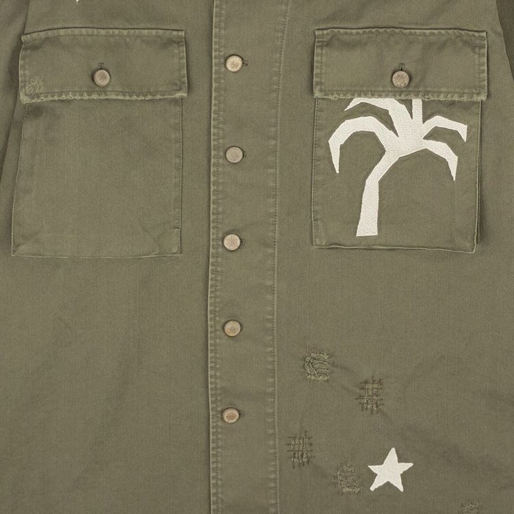 Palm Angels Night Sky Military Jacket Green