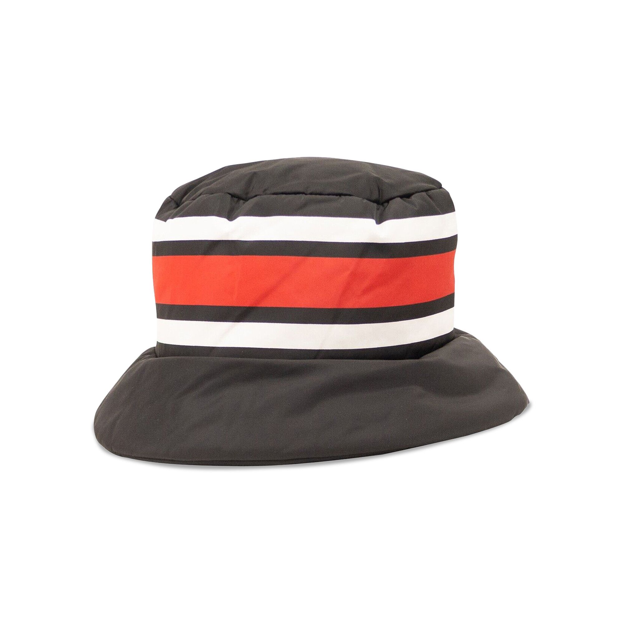 ★PRADA★ Triangle Logo Padded Nylon Bucket Hat Black 2HC248 PRADA Re-Nylon Metal Triangle Logo Womens Bucket Hat XL