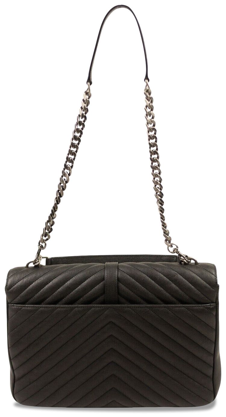 Saint Laurent Large College Chain Crossbody Bag Black