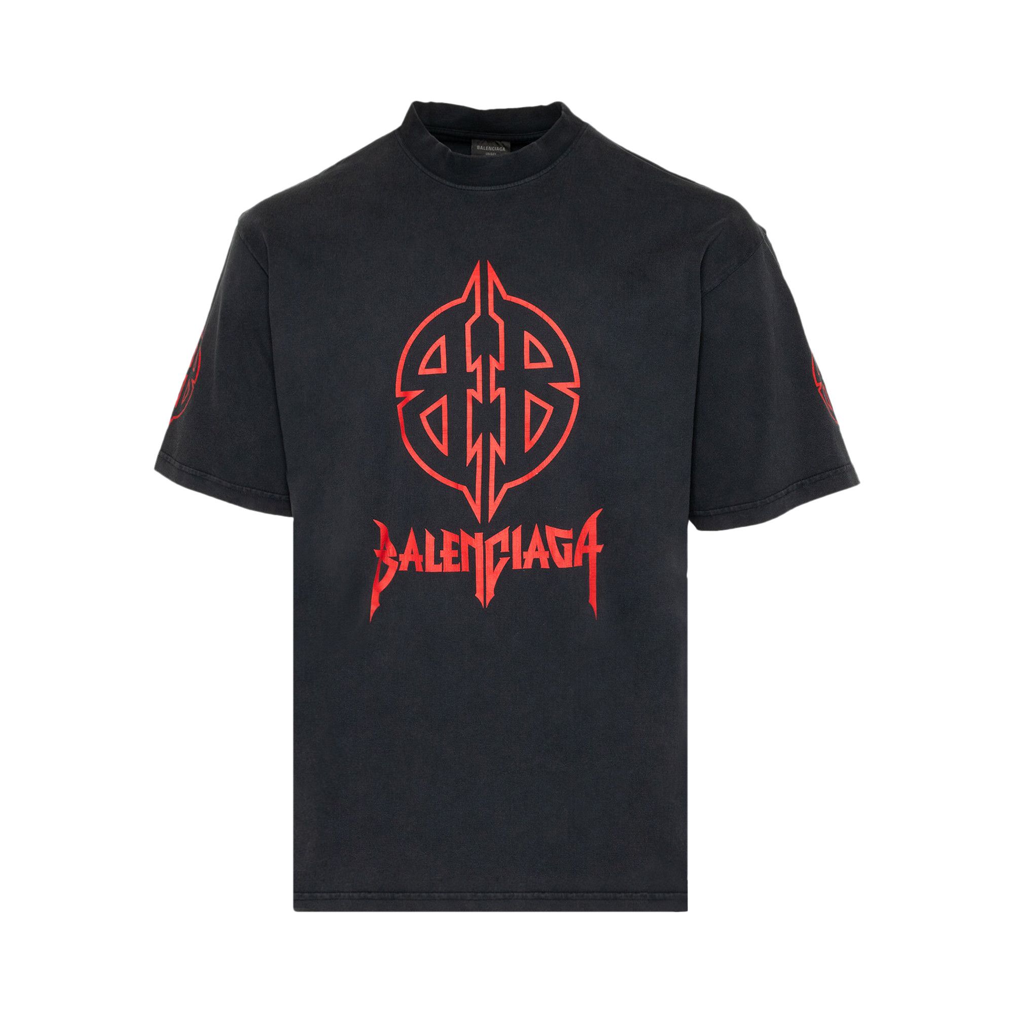 Black and red best sale balenciaga t shirt