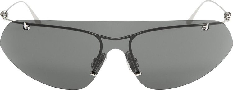 Bottega Veneta Geometrical Directional Glasses 'Silver/Silver/Grey'