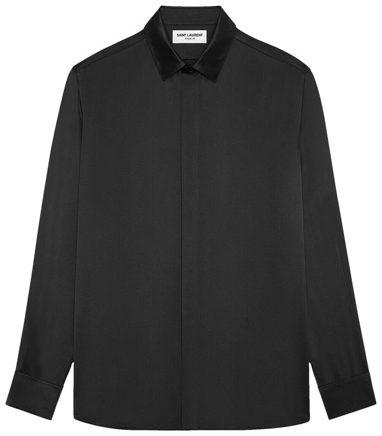 Saint Laurent Silk Shirt Black