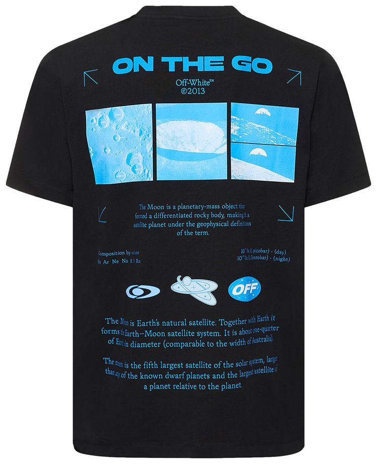 Off White Onthego Moon Slim Short Sleeve Tee BlackMulticolor