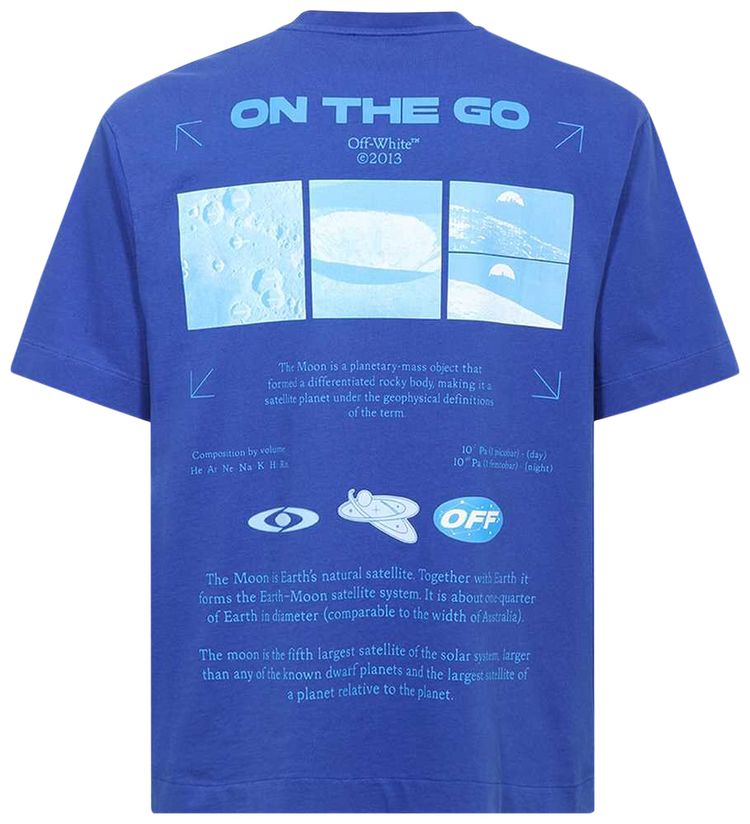 Off White Onthego Moon Skate Short Sleeve Tee Dark BlueMulticolor
