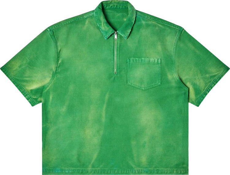 Heron Preston Logo Patch Polo Shirt 'Green'