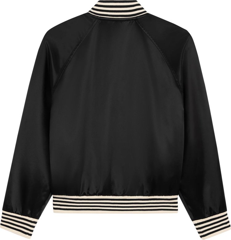 CELINE Embroidered Teddy Jacket Black