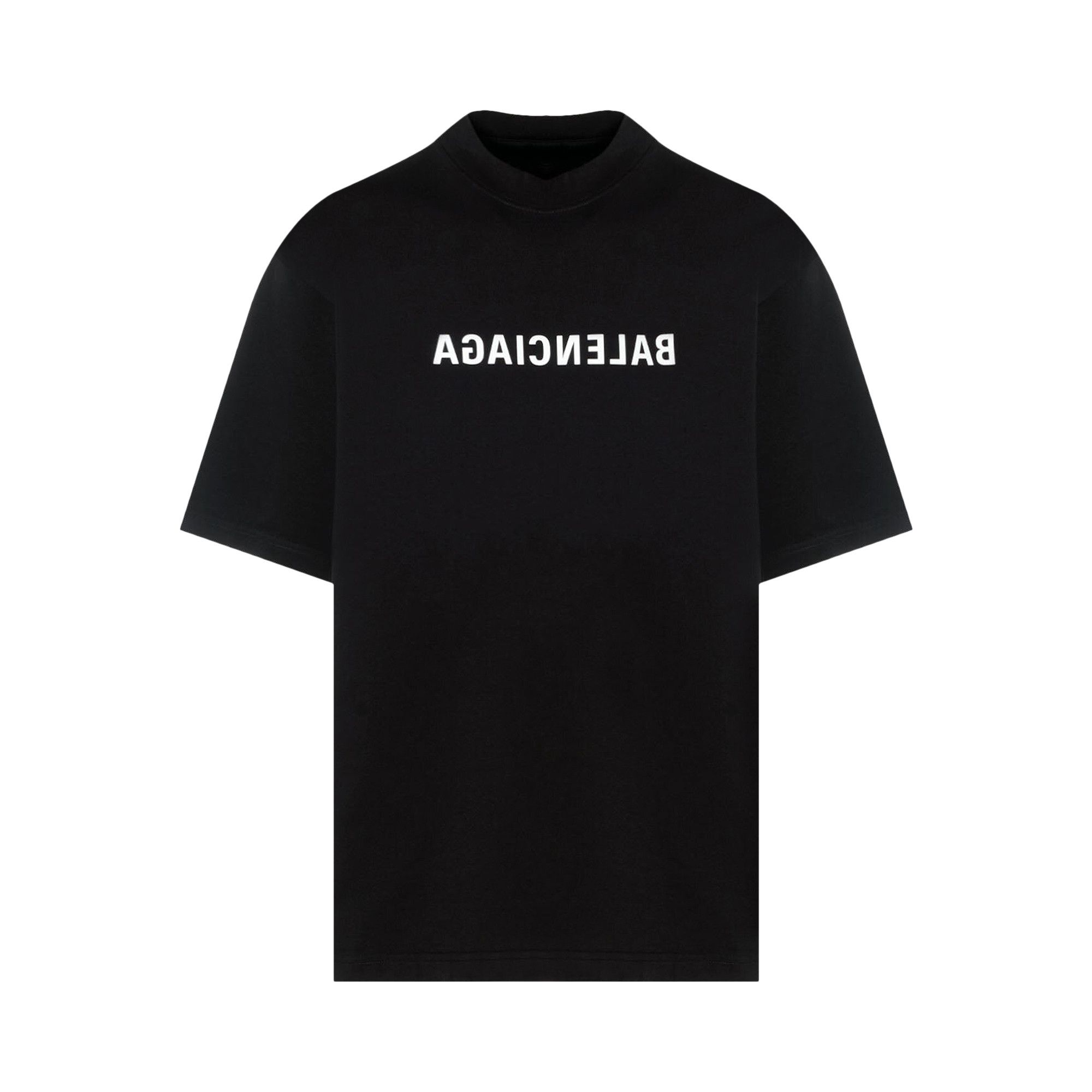 Men's Logo T-shirt Medium Fit in Black | Balenciaga CA