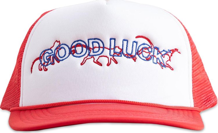 Mr. Saturday Good Luck Trucker Hat 'Red/White'