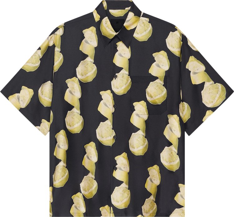 Givenchy Hawaiian Shirt With Front Pocket 'Black/Yellow'