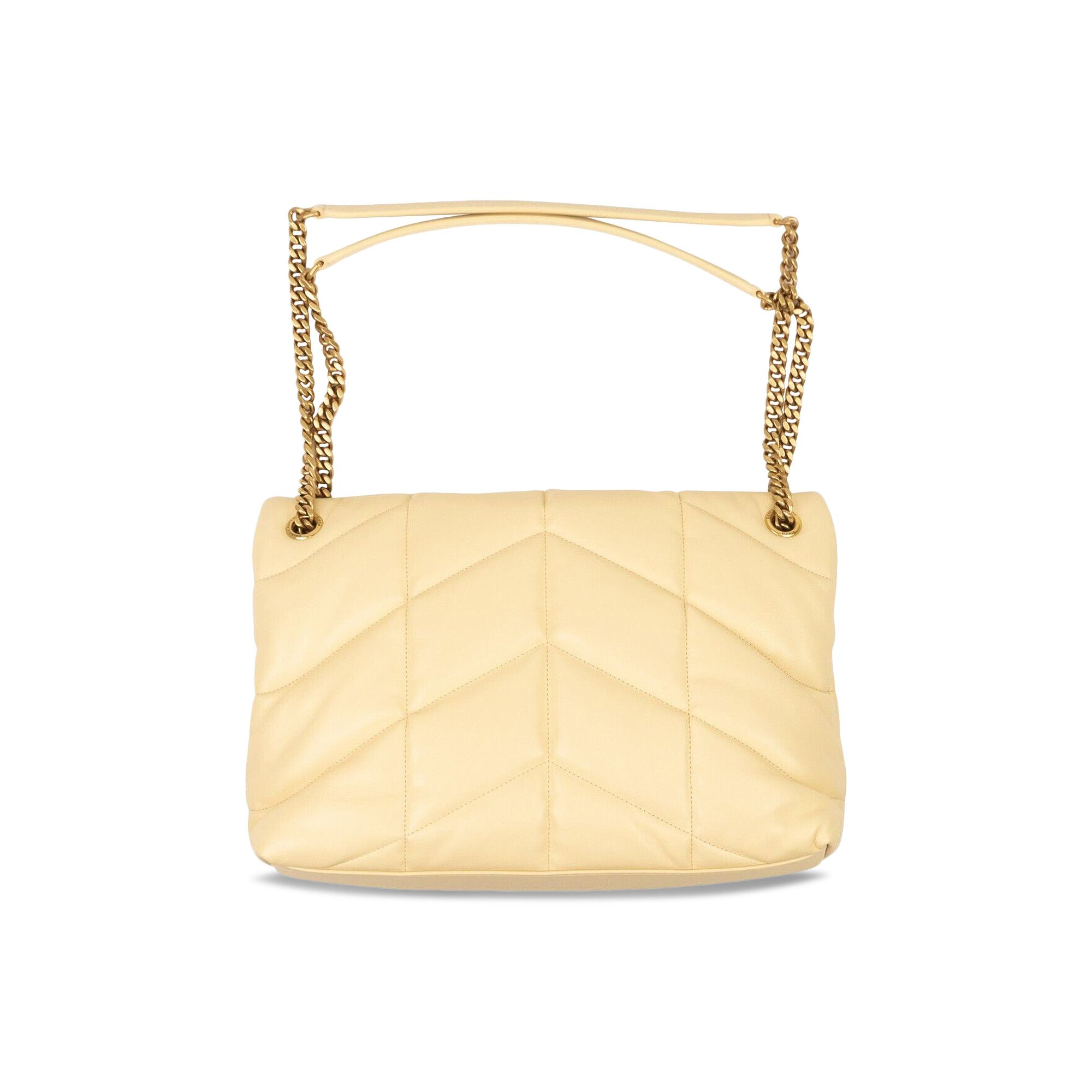Buy Saint Laurent Leather Medium Puffer Bag 'White' - 577475