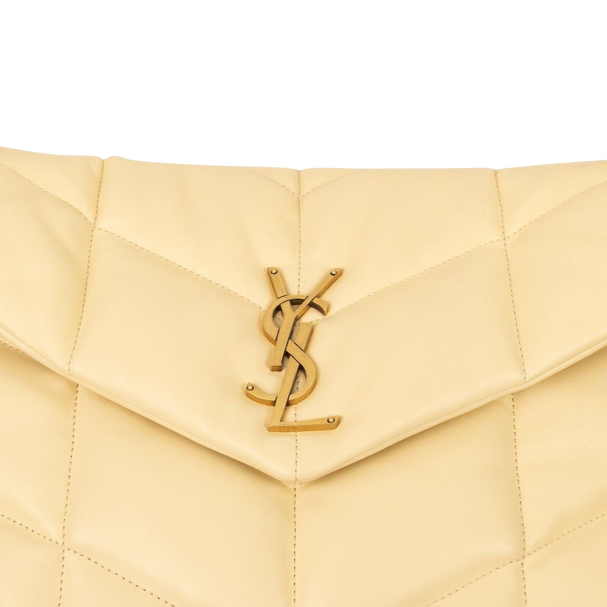 Buy Saint Laurent Leather Medium Puffer Bag 'White' - 577475