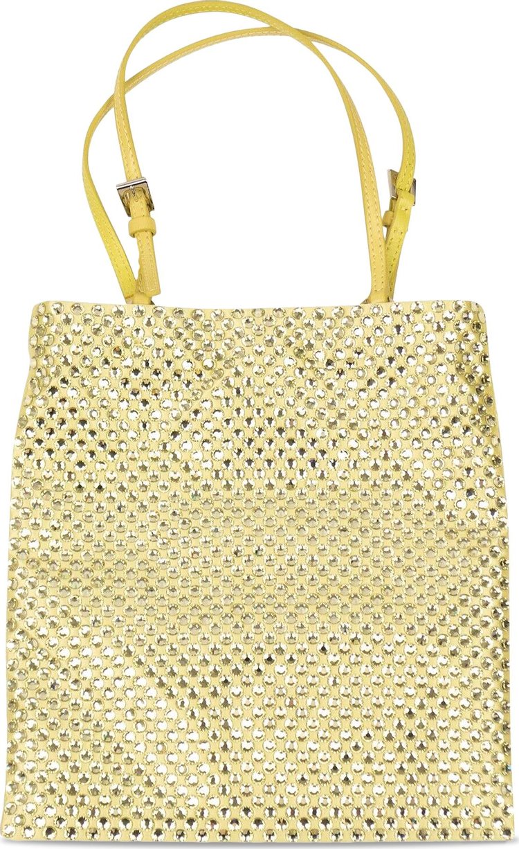 Prada Satin Crystal Handbag Yellow