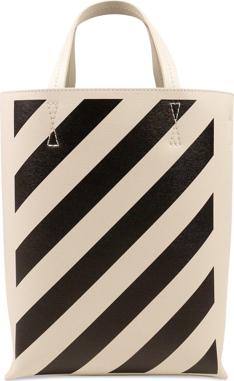 Off White Diag Tote Bag BlackWhite