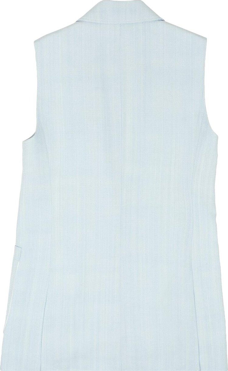 Casablanca Sleeveless Single Breasted Tailored Blazer Light Blue