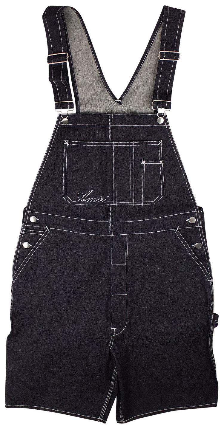 Amiri Bermuda Overalls Black