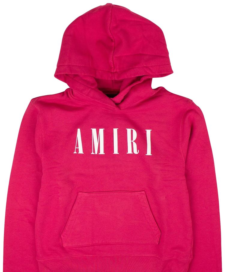 Amiri Core Logo Fitted Hoodie Pink