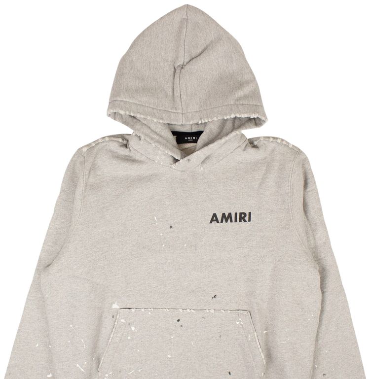 Amiri Army Paint Hoodie Grey
