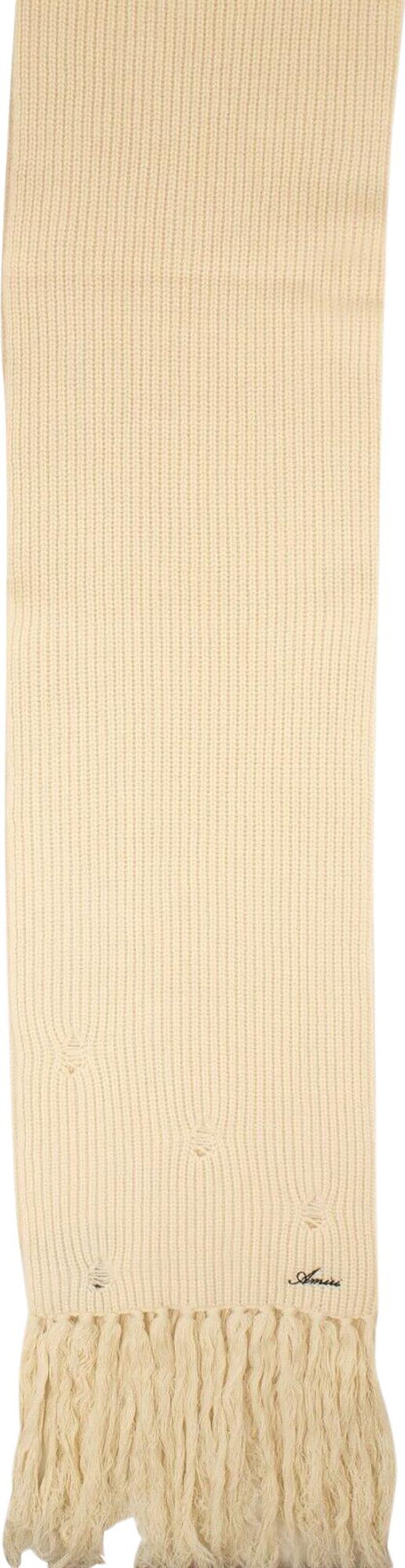 Amiri Half Cardigan Scarf Tan